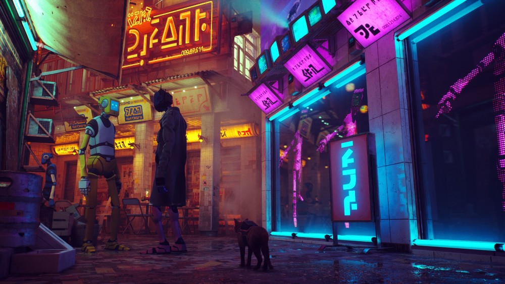 《Stray》嘅世界似乎冇任何人類,全部都係機器人,而一隻身手靈活孤獨嘅流浪貓咪喺依座荒涼嘅城市穿梭。