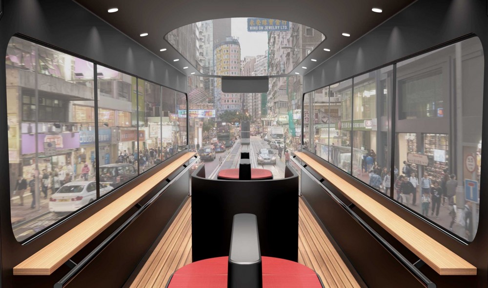 電車喺白天可以有自然光由透明拱頂透入車中,而乘客亦可以透過大面積嘅玻璃窗從多角度欣賞城市嘅日夜景觀。