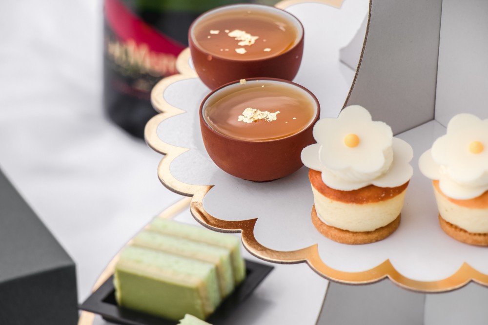 烏龍茶啫喱口感順滑。