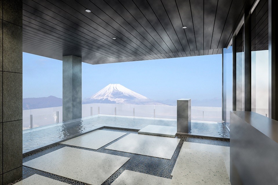 坐擁富士山、箱根山麓及駿河灣嘅絕美景緻,正呀!