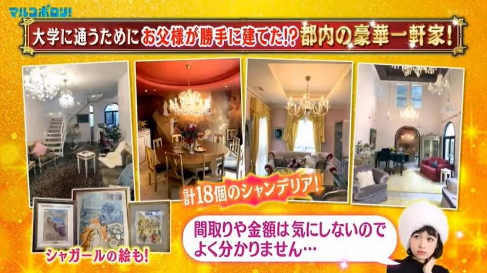 Julia獨居東京豪宅。全屋單係水晶吊燈就有18個