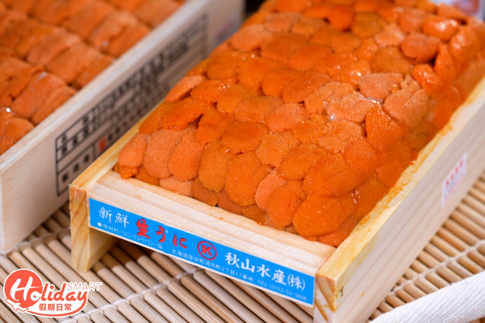 北海道秋山赤海膽鮮甜而沒澀味。