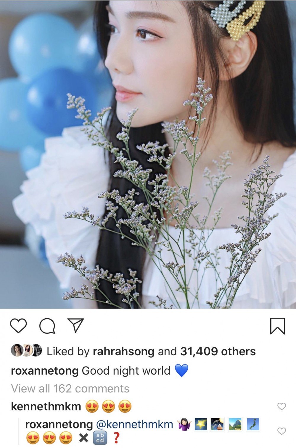 馬明留3個心心眼Emoji「???」,靚湯用返一連串神秘emoji回覆