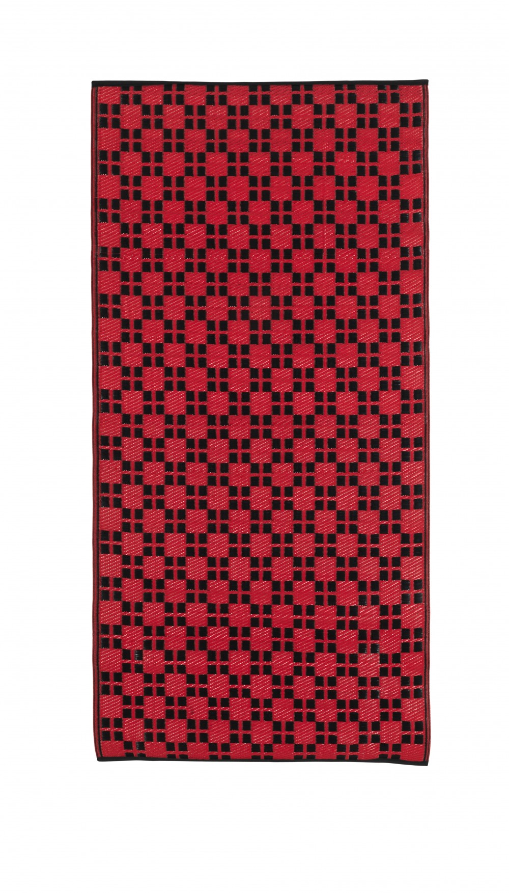 紅黑平織地氈（150 厘米 X 75 厘米）