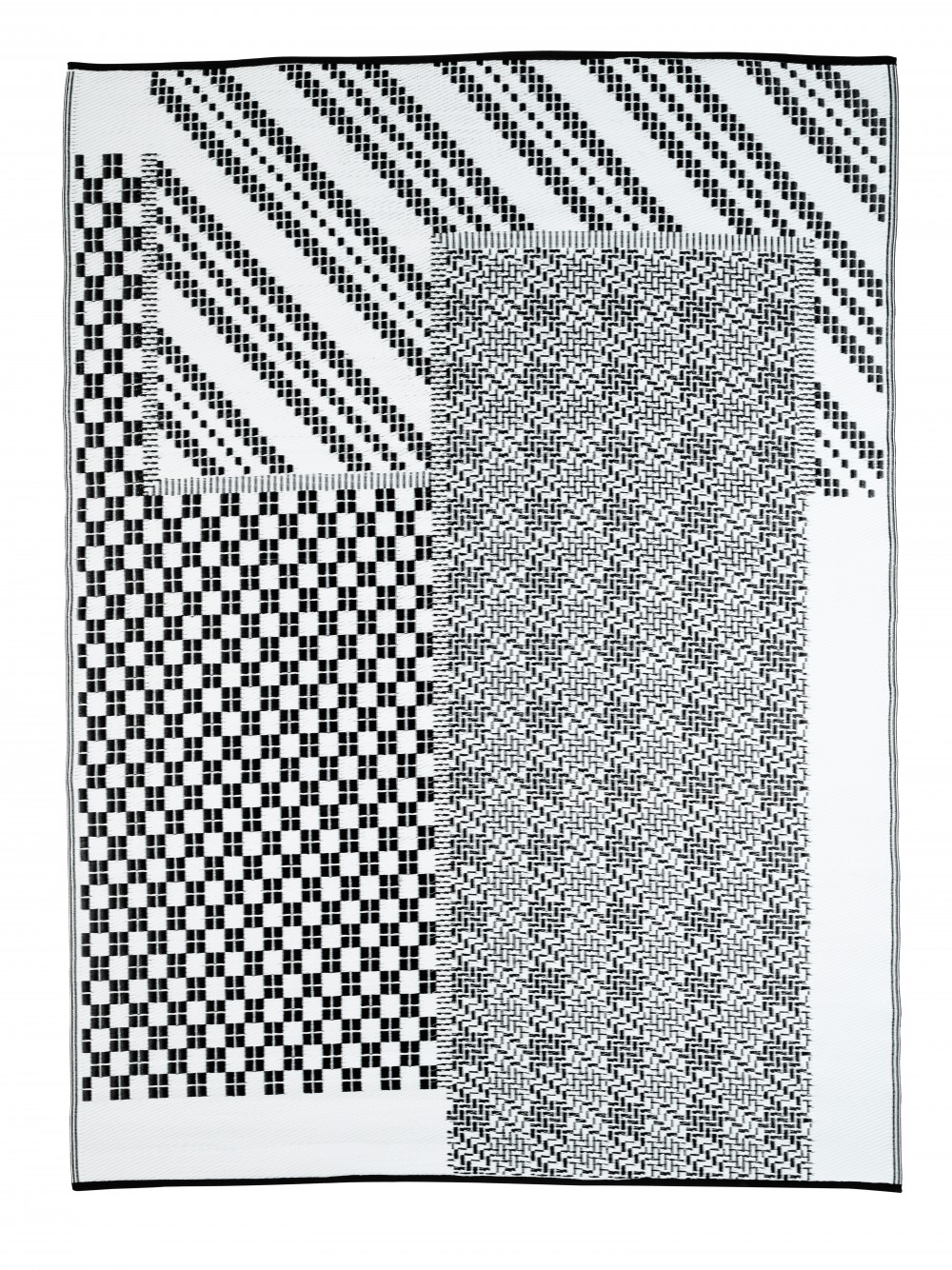 黑白平織地氈（240  厘米 X 180 厘米）