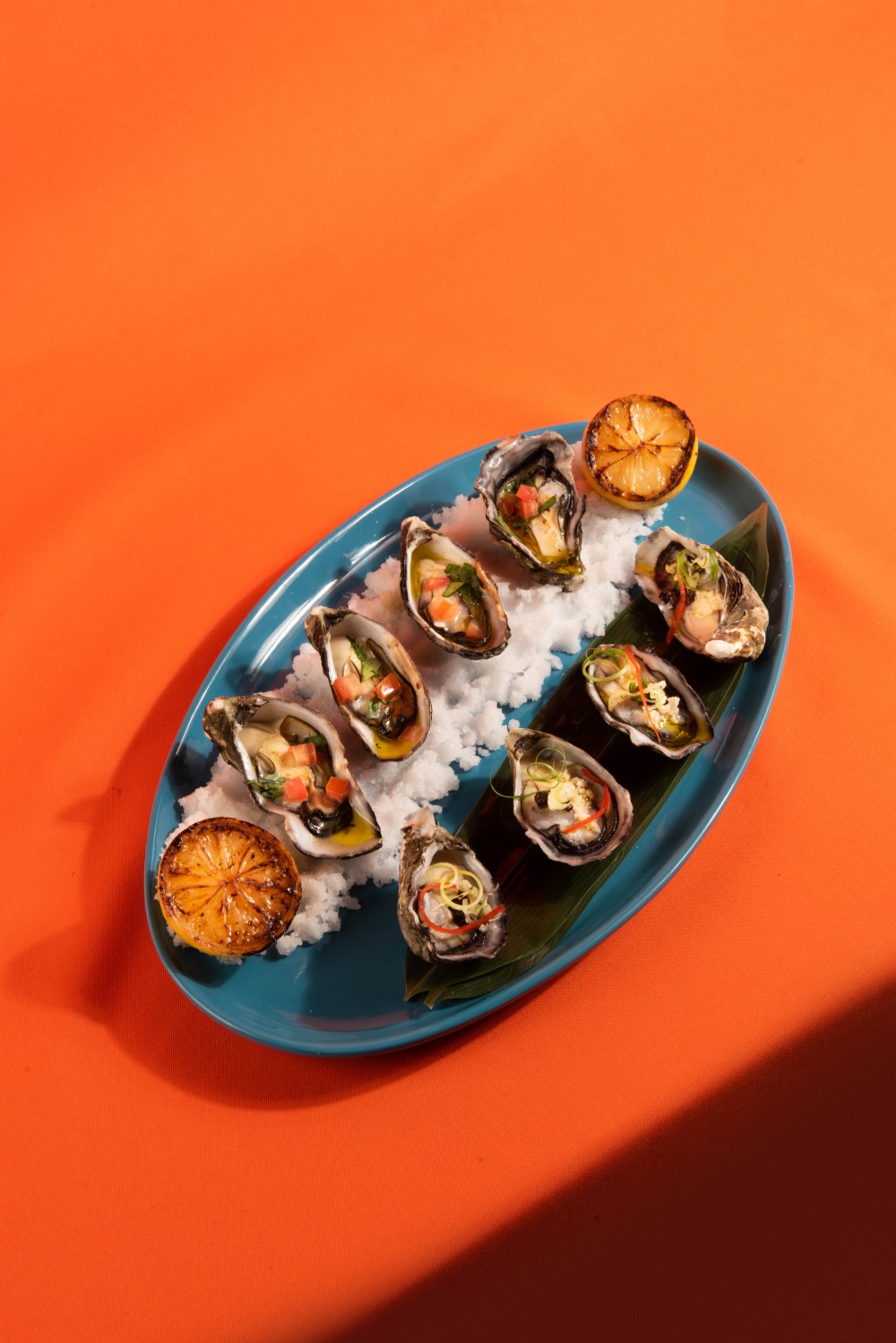 蒜蓉烤生蠔或薑蔥蒸生蠔