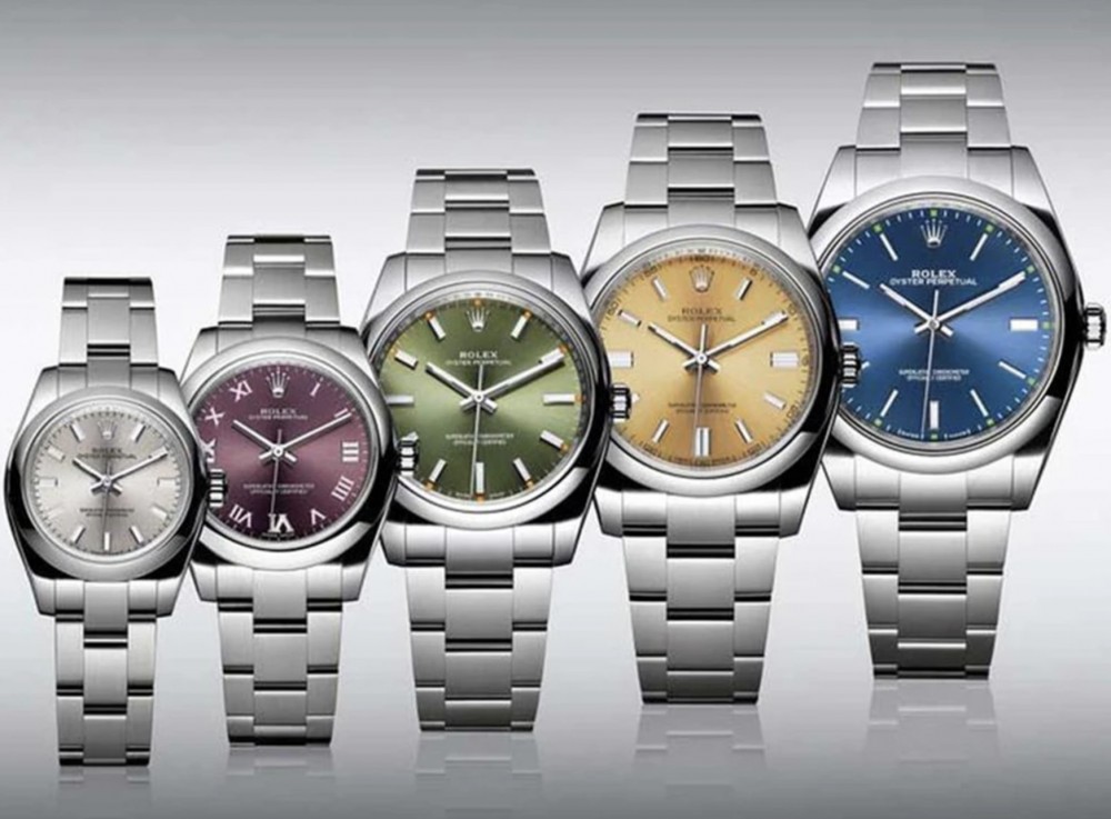 5款唔同尺寸嘅 Oyster Perpetual