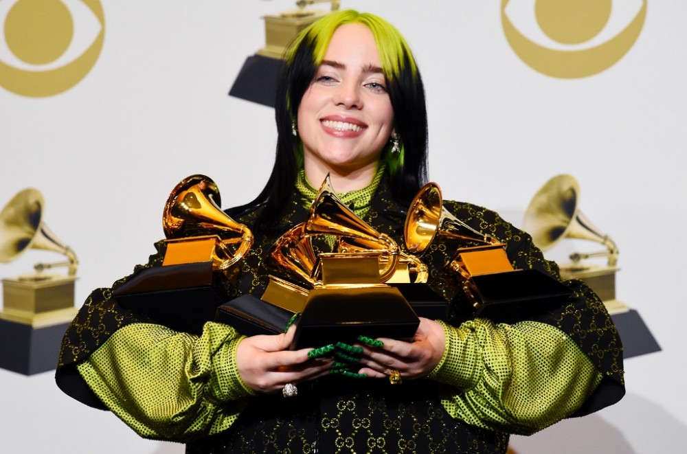 Billie喺今年嘅葛萊美獎(Grammy Award)收穫5個大獎