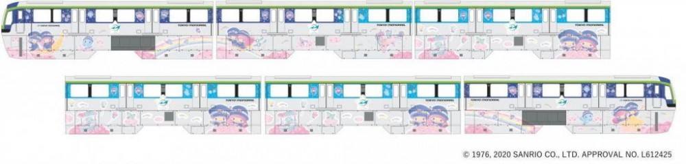 東京單軌電車宣布將與 Sanrio 聯乘推出 Little Twin Stars 列車