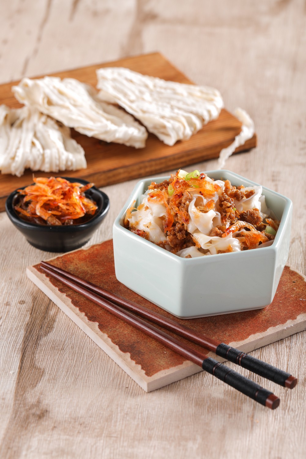 櫻花蝦乾拌手工麵