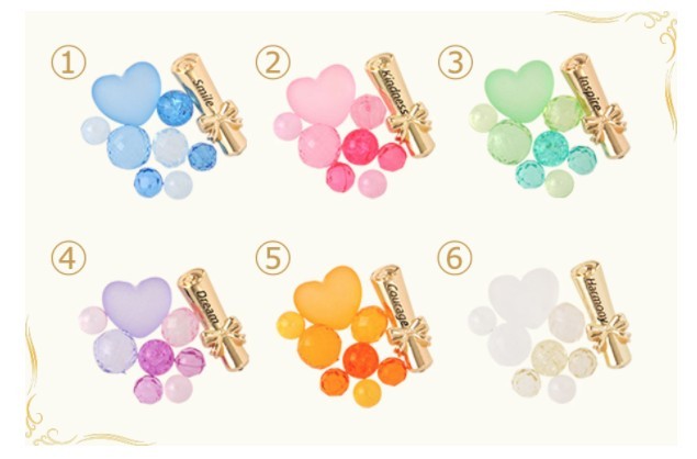 有 6 款唔同顏色嘅珠子可供選擇，每個顏色都有唔同意思。