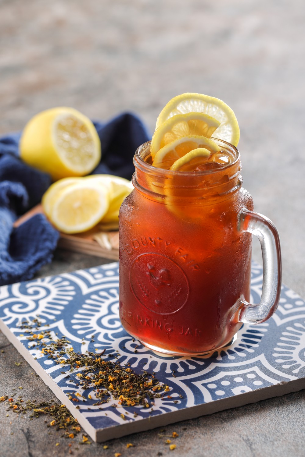 阿里山檸檬紅茶茶香四溢。