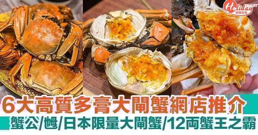 大閘蟹 6大高質多膏大閘蟹網店推介 日本限量大閘蟹 12両蟹王之霸 Holidaysmart 假期日常