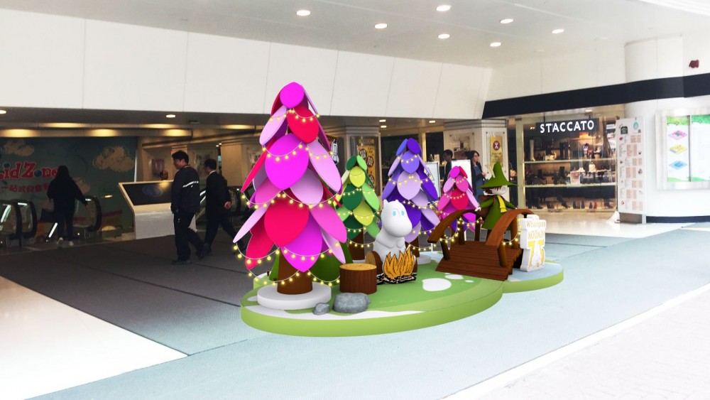 黃埔天地喺聖誕期間，會有超靚嘅互動光影設施