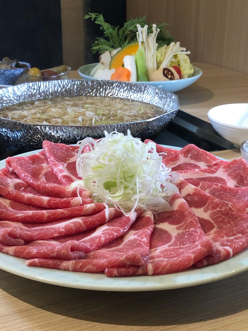 北海道產夢之大地豚蔥絲鍋再配並日本讚岐烏冬