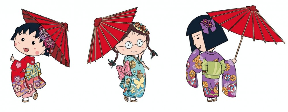 小丸子/小玉/野口嘅和服造型真係好得意呀!