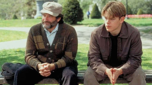 Will(Matt Damon 飾)與 Sean(Robin Williams 飾)互相輔導後發展出友誼