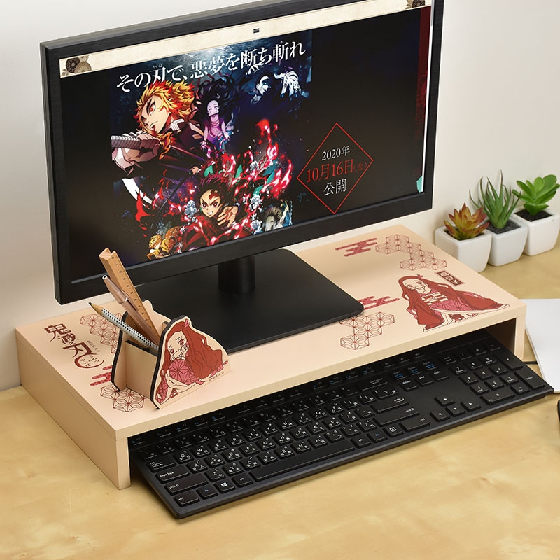 木質筆筒螢幕架