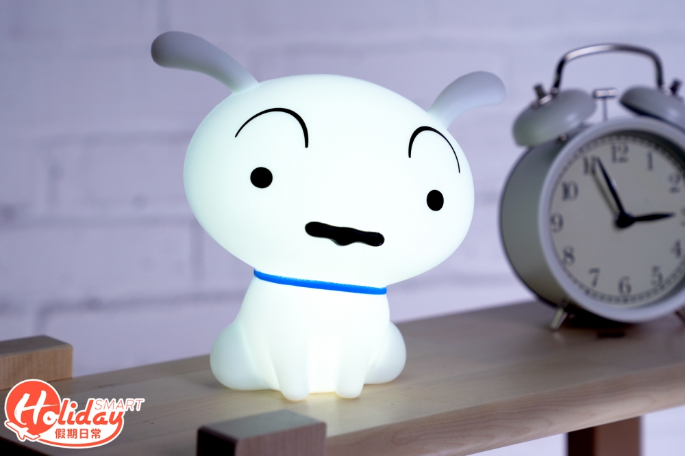 發光小白床頭燈,不亮燈時,用來作裝飾品亦好!