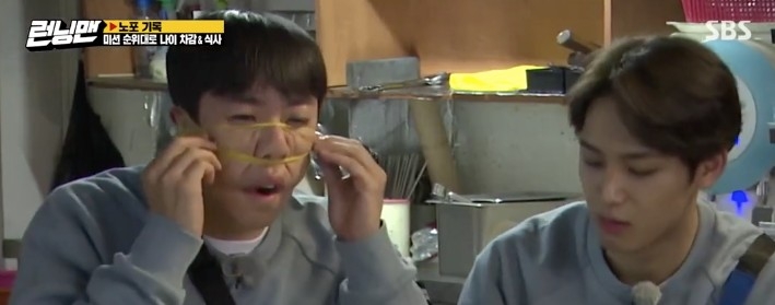 首先挑戰嘅係梁世燦，綁咗兩條之後，佢已經表示原來好痛！