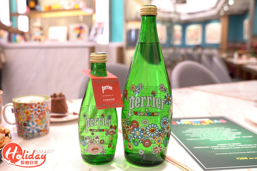 場內更可購買印上村上隆花花圖案的Perrier枝裝水,每Set限買1支,粉絲們要搶購吧!