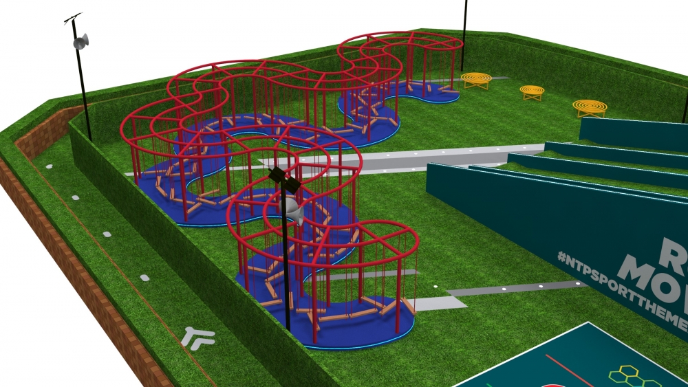 【New Town Plaza Sportzone躍動悠園】-懸吊式平衡木走道