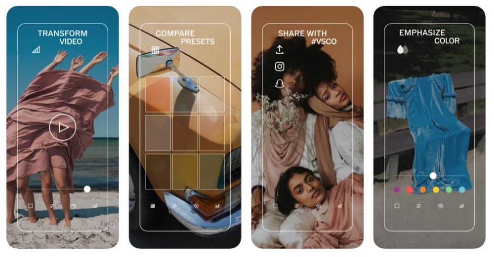 VSCO 好處是不會壓縮相片的質素，而且很多出色的免費 filters