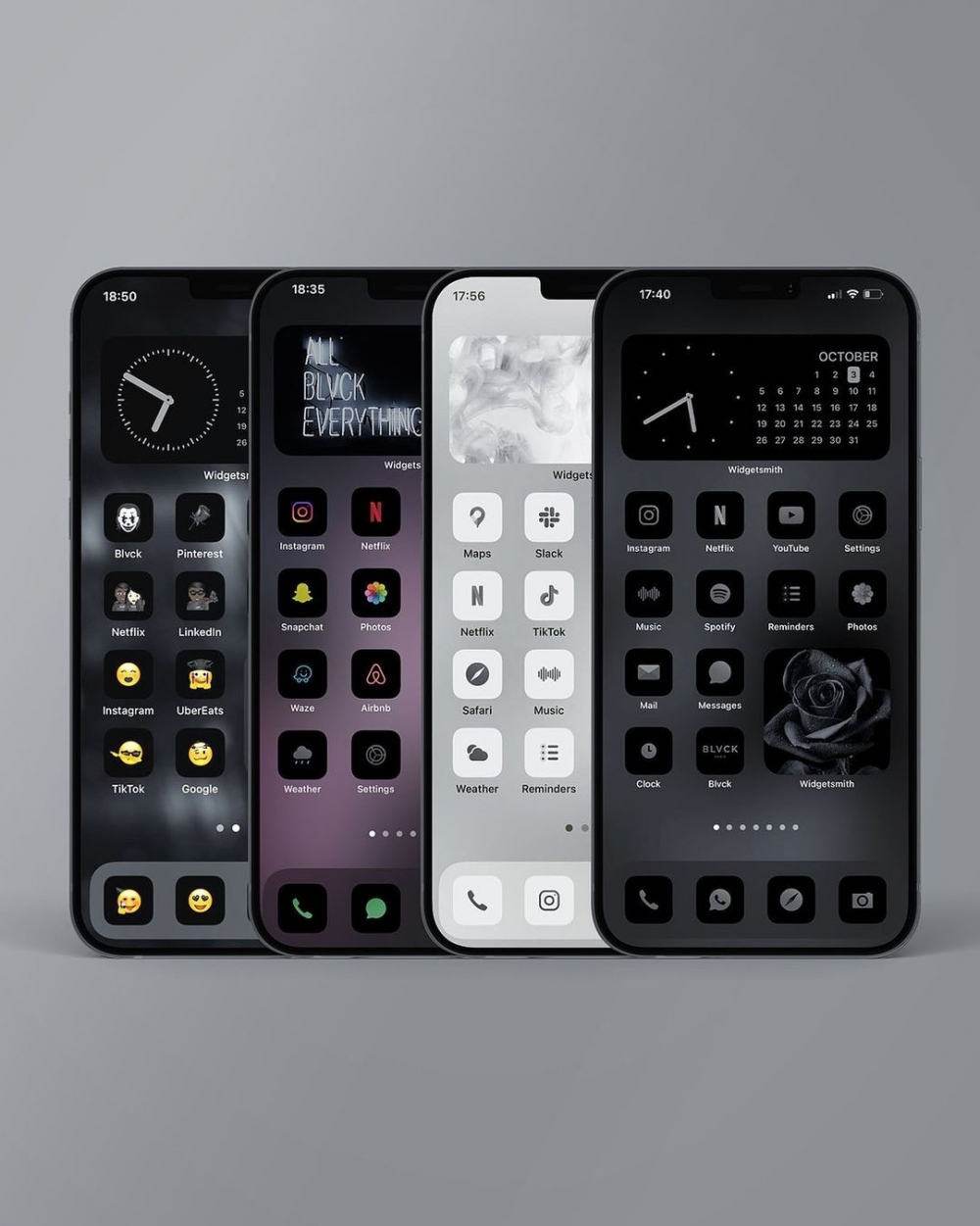 BLVCK新推出iPhone介面,包括多達10款主題Wallpaper、數百款App icon等。
