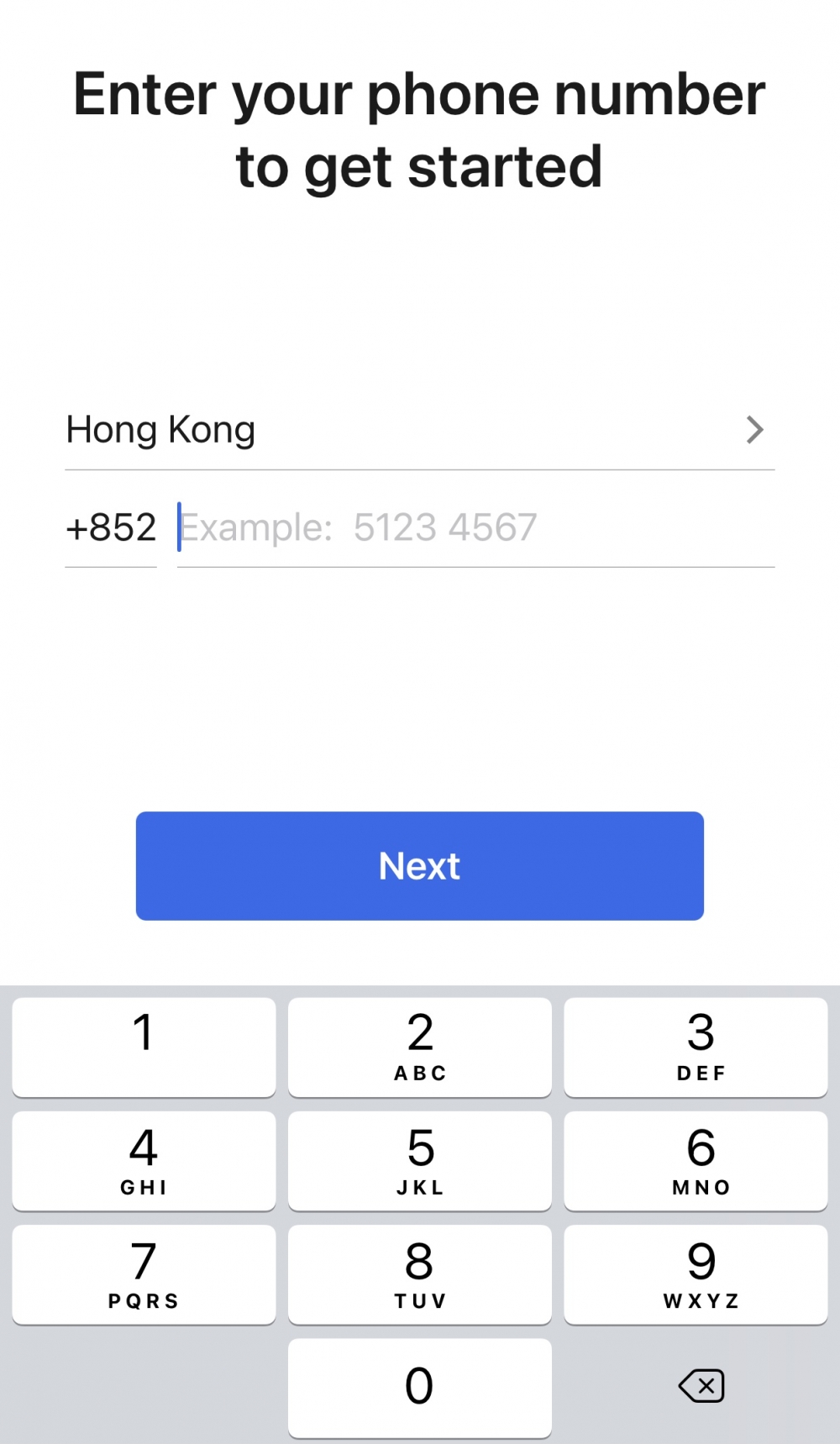 輸入個人手機號碼