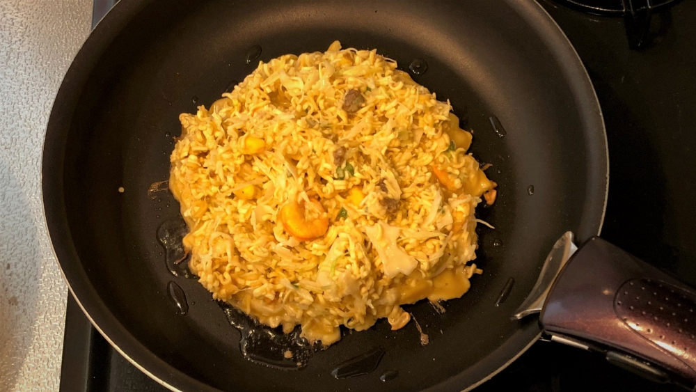 將材料煎熟即可。