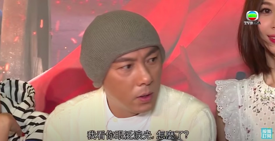 黎寬怡之前喺訪問《大帥哥》一眾演員時竟失控落淚