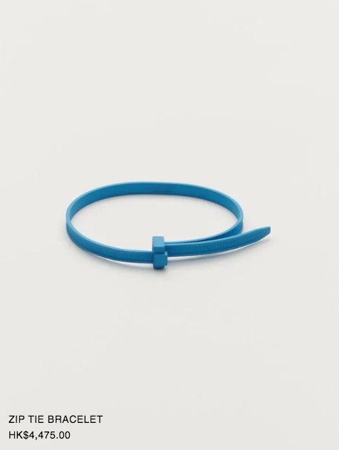 「ZIP TIE BRACELET」售港幣$4,475。