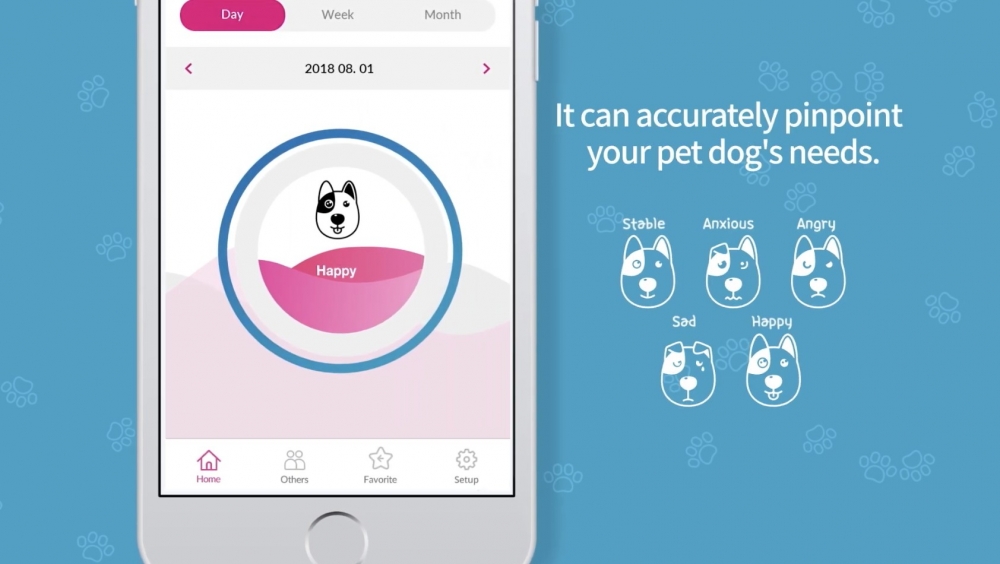 聲稱透過頸圈及手機就可以辨識狗狗 5 種情緒，包括放鬆、焦慮、生氣、傷心及開心。