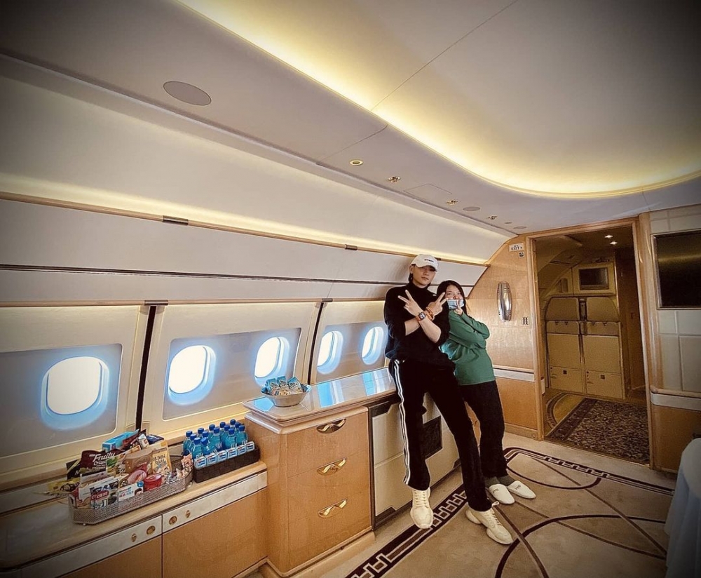 私人飛機內部裝修相當豪華