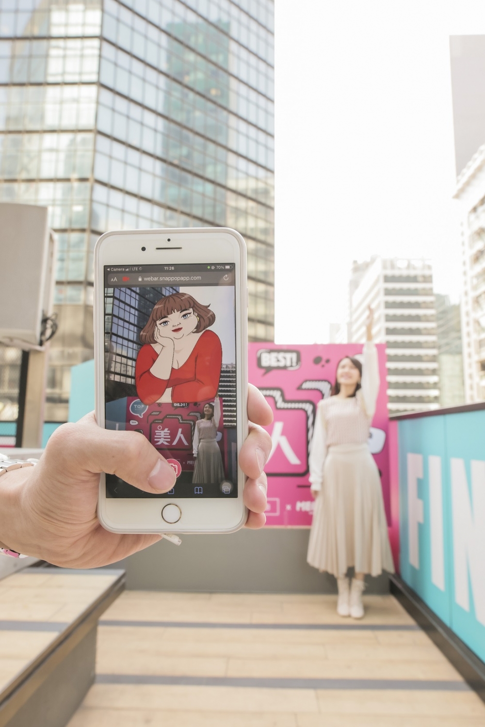 H.H先生筆下的肉肉女神「美美」深受歡迎，屆時「美美」將會以虛擬實景 （AR）形象現身同大家互動。