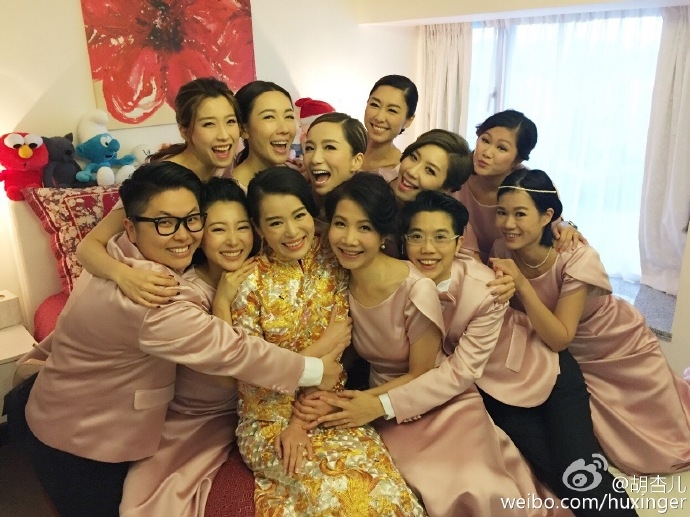 胡杏兒結婚，李施嬅都有做姊妹