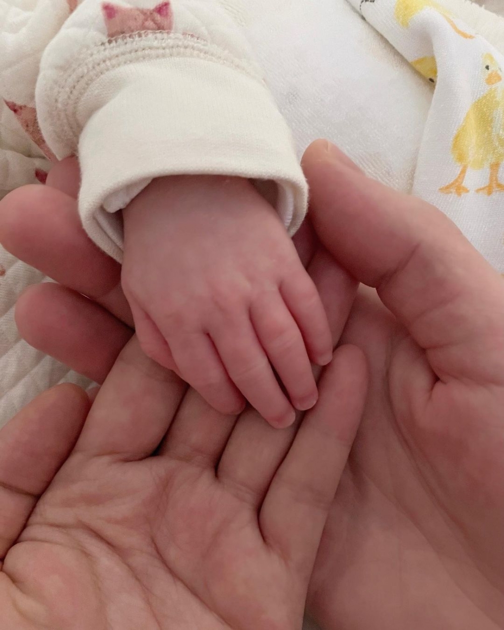 2021年2月14日情人節,法拉喺IG宣佈誕下女兒「小米妮」