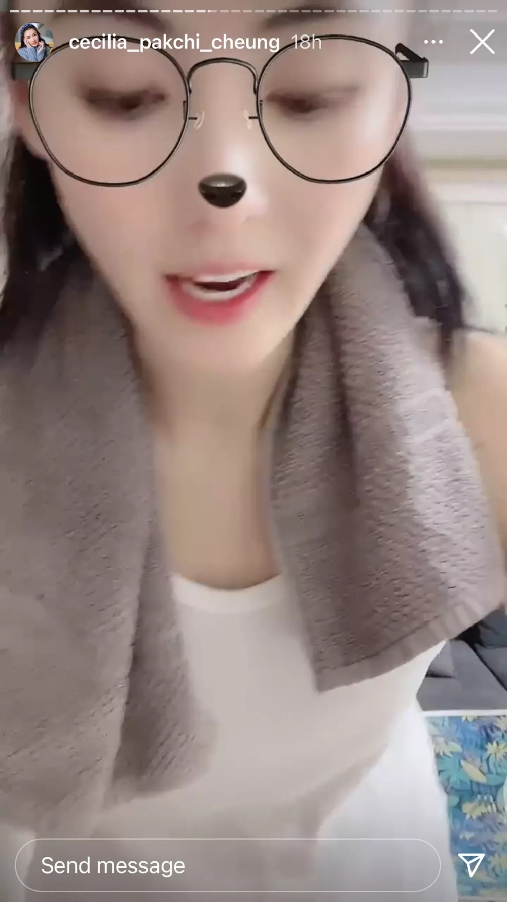 張柏芝未曾回應懷四胎傳聞,心情好好嘅佢喺IG Story晒自拍