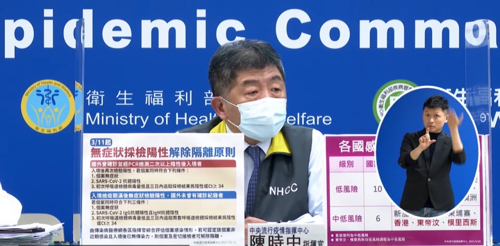 台灣疫情指揮中心指揮官陳時中。