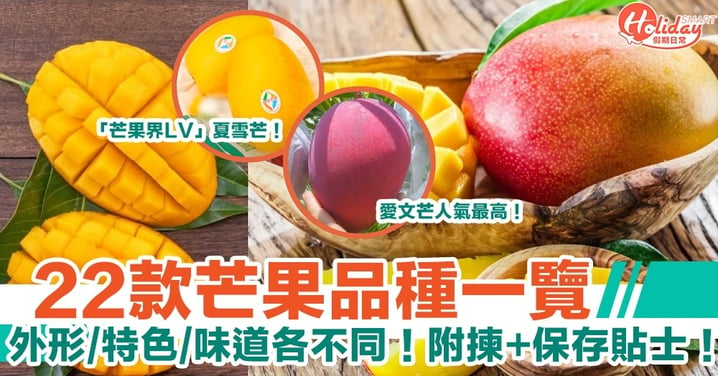 【芒果品種】22種芒果愛文、金煌、呂宋邊款最甜？附點揀+保存芒果貼士！