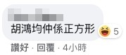 網友指:「胡鴻鈞仲係正方形」