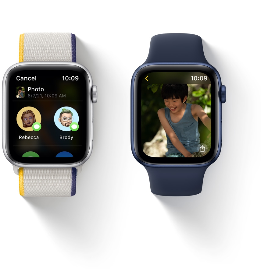 watchOS 8新增人像模式錶面,亦支援「訊息」App聽寫、隨手寫、Emoji及GIF等輸入方式。