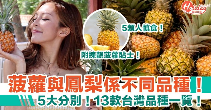 菠蘿鳳梨|5大不同！13款台灣品種一覽！5類人慎食！揀靚菠蘿貼士！