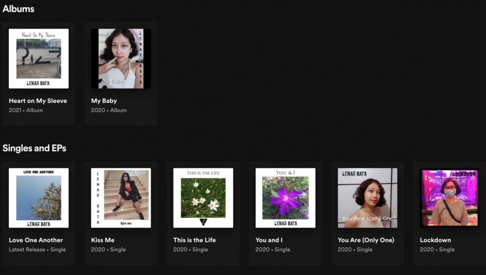 Kristen嘅作品cover亦非常隨性,好多都係佢嘅日常生活照