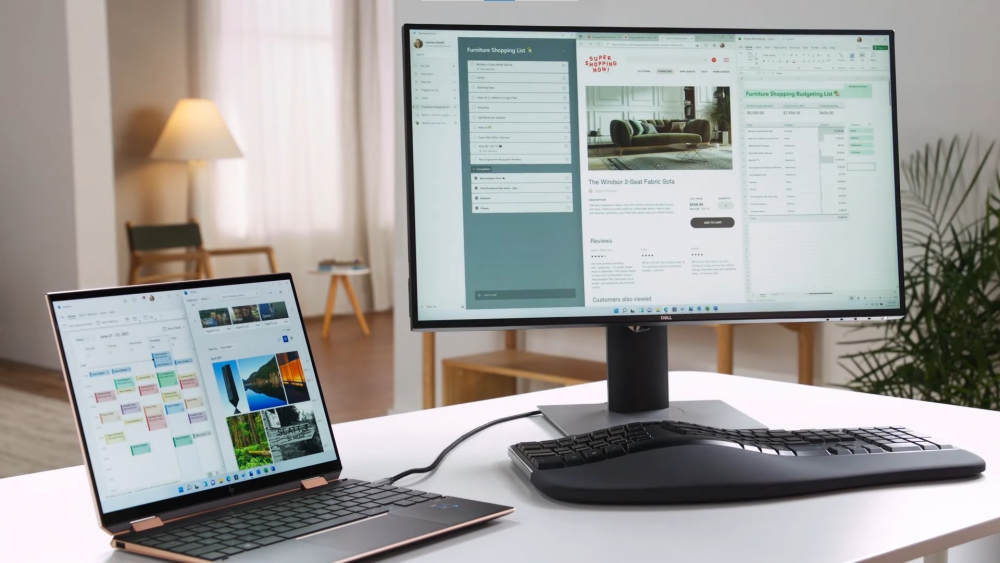 Windows 11即使轉換裝置都能無縫接續處理工作。