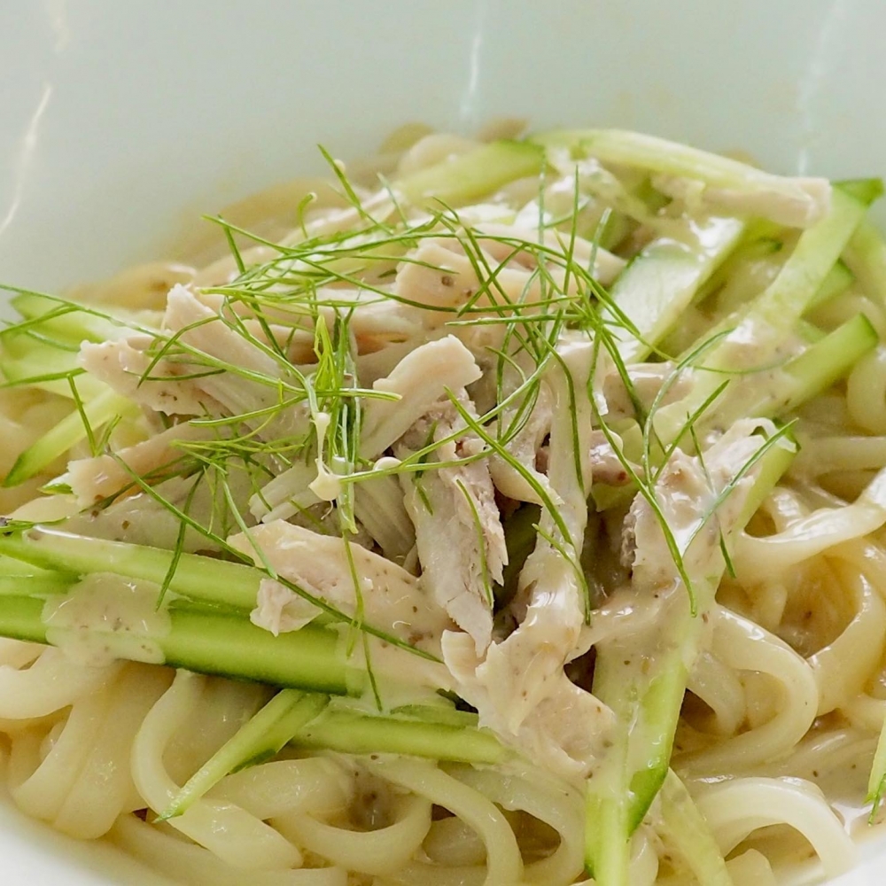 雞絲胡麻烏冬