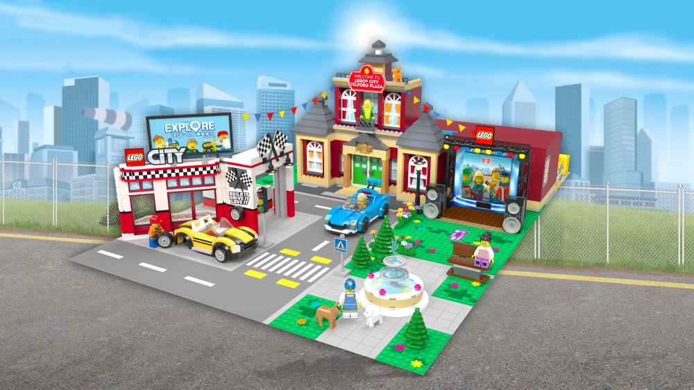 德福廣場化身成經典樂高®城市。