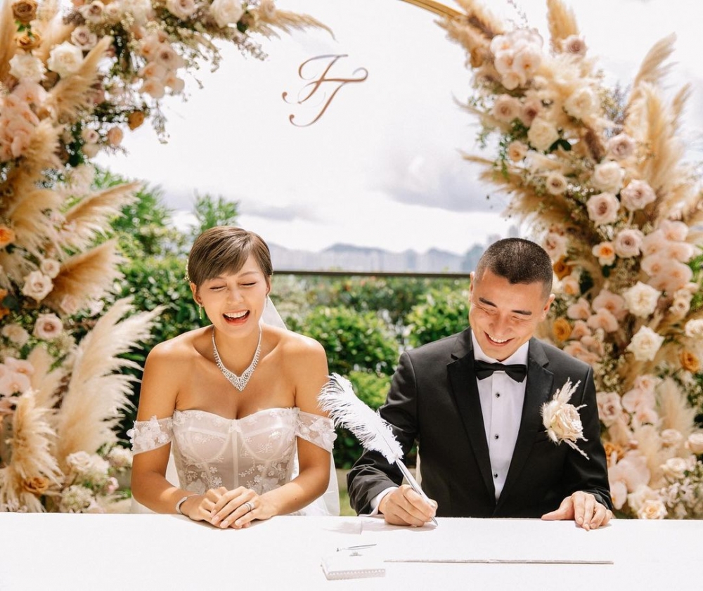 洪永城同梁諾妍日前結婚,更雙喜臨門即將升呢做埋爸爸
