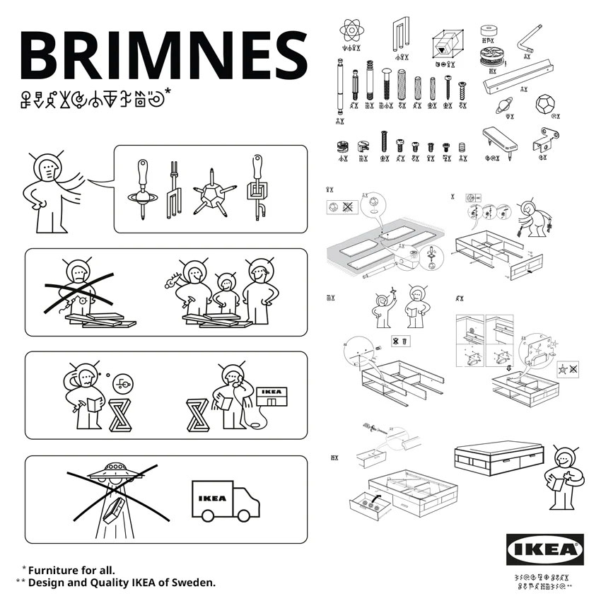 IKEA BRIMNES床