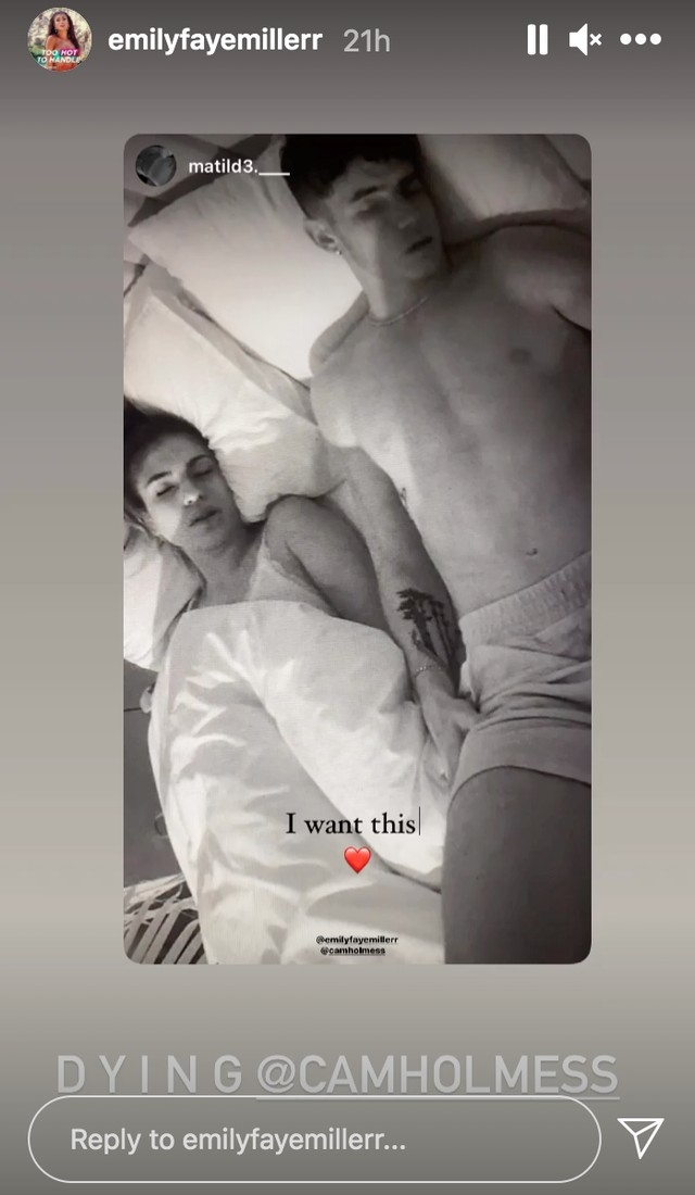 Emily在IG不但轉發粉絲分享他們的照片，更會標記Cam。